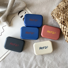 Hero~創意英文隱形眼鏡盒少女簡約便攜式美瞳盒伴侶護理盒批發B62