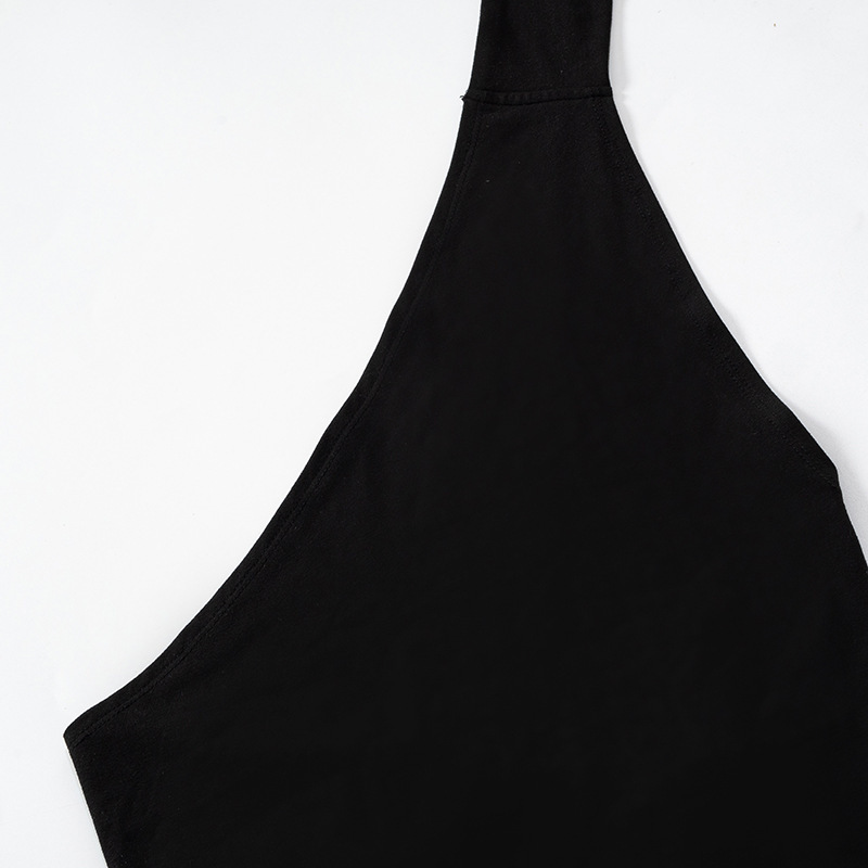 Women Clothing Autumn Shoulder Personality Halter Sexy Backless Elegant Dress