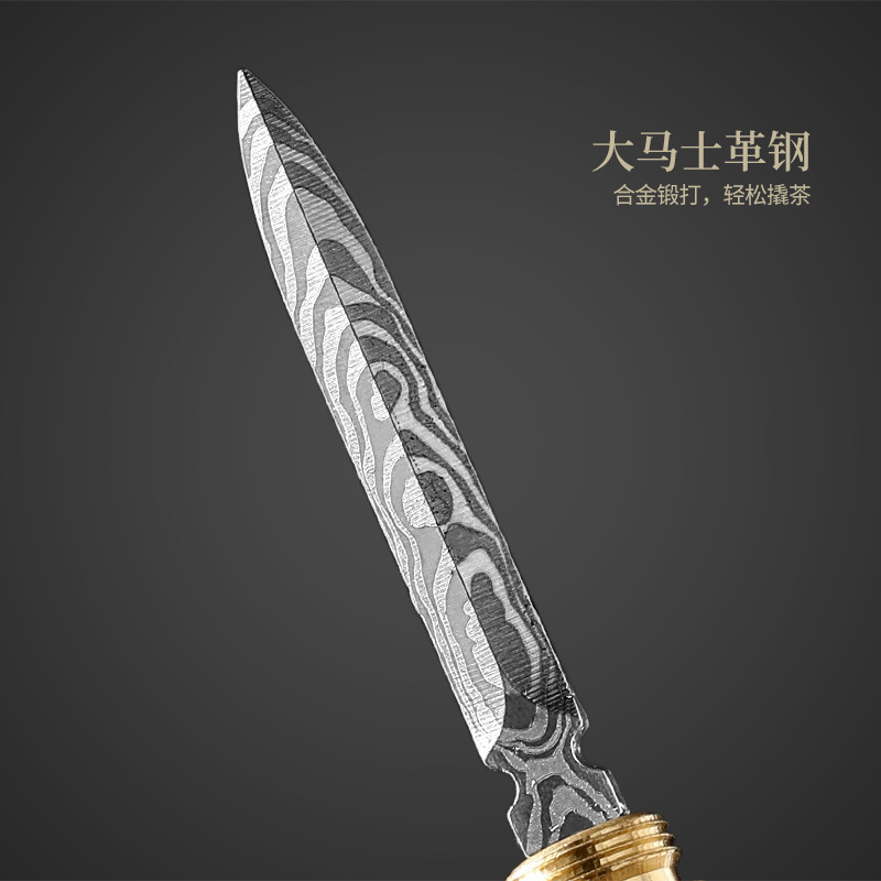 大岸堂卸売りプーアル茶刀茶針黒檀木金箍棒茶道六君子茶道具部品大全茶芸|undefined