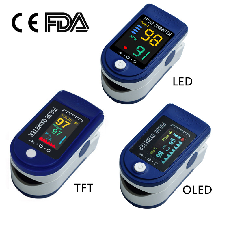 Oxímetro de dedo tipo Clip Monitor de frecuencia cardíaca detector de saturación de oxígeno en sangre médica Comercio exterior transfronterizo