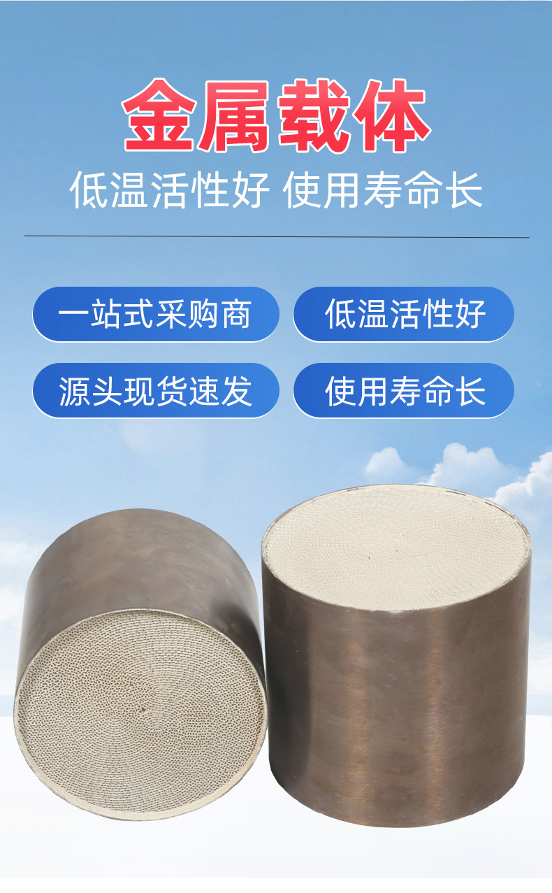 Exhaust Three-Way Catalyst Metal Carrier Exhaust Purification Metal Filter Silent Modification 300 Mesh Metal Carrier