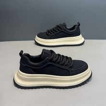 2025新款秋季透气老爹鞋潮流百搭软底运动休闲鞋低帮男士复古板鞋