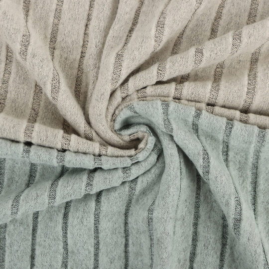 Floral Gray Velvet 12*4 Elastic Fleece Knitted Fabric Thick Needle Pit Strip Ribbed Brushed Autumn and Winter Warm Base Fabric
