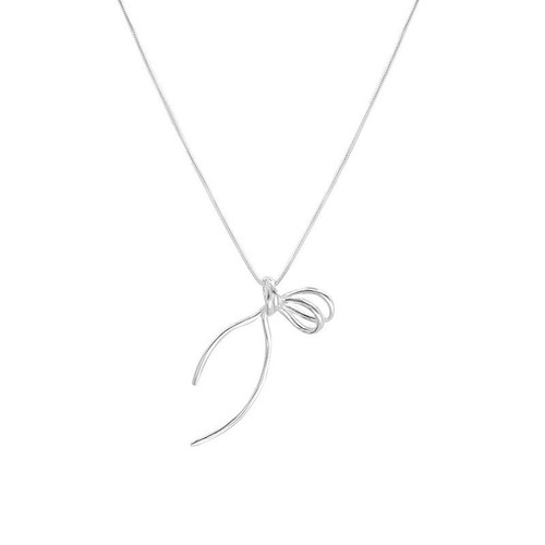 Simple ribbon knot necklace for women's geometric lines are cold and elegant, exquisite clavicle chain ins niche necklace trend