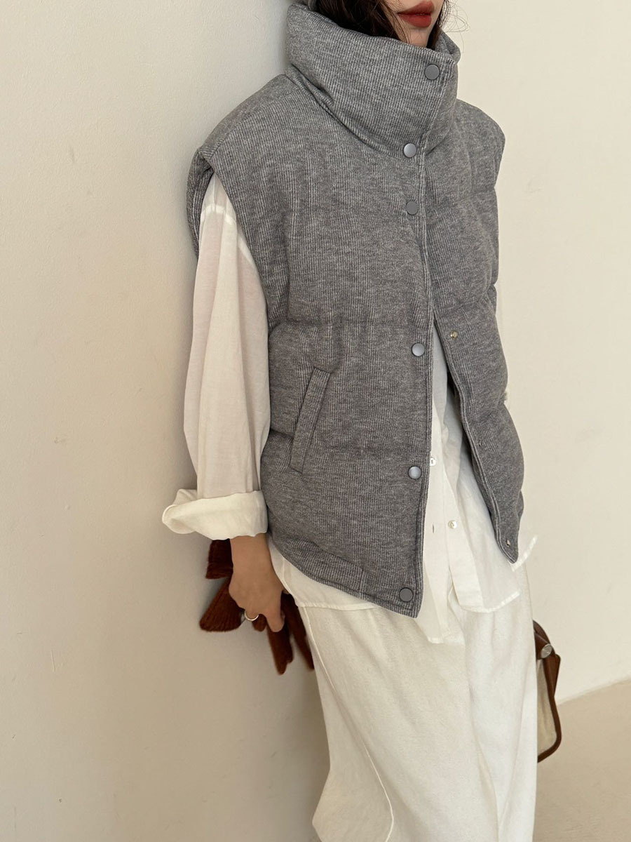 Velvet corduroy winter fashionable elite vest with down