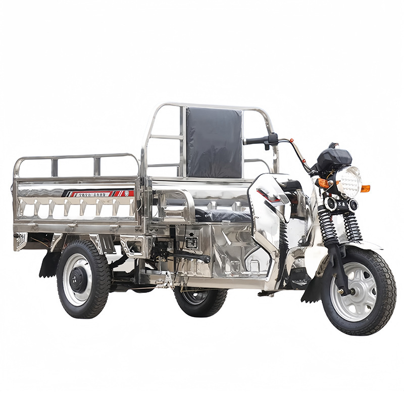Customized Export Stainless Steel Household Heavy-Duty Agricultural Tricycle Factory Direct Supply Cross-Border Sidecar Tricycle