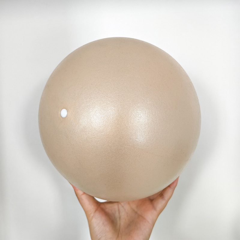 Professional Beige Yoga Ball 25cm Explosion-Proof Inflatable Fitness Ball Pvc Pilates Ball for Pregnant Women, Childbirth Aid, and Rehabilitation