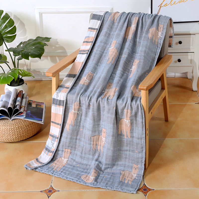 Ug73 Gauze Bath Towel for Women's Household Cotton Large Size Adult Easy-Drying Male Couple Soft Absorbent Stylish Cute