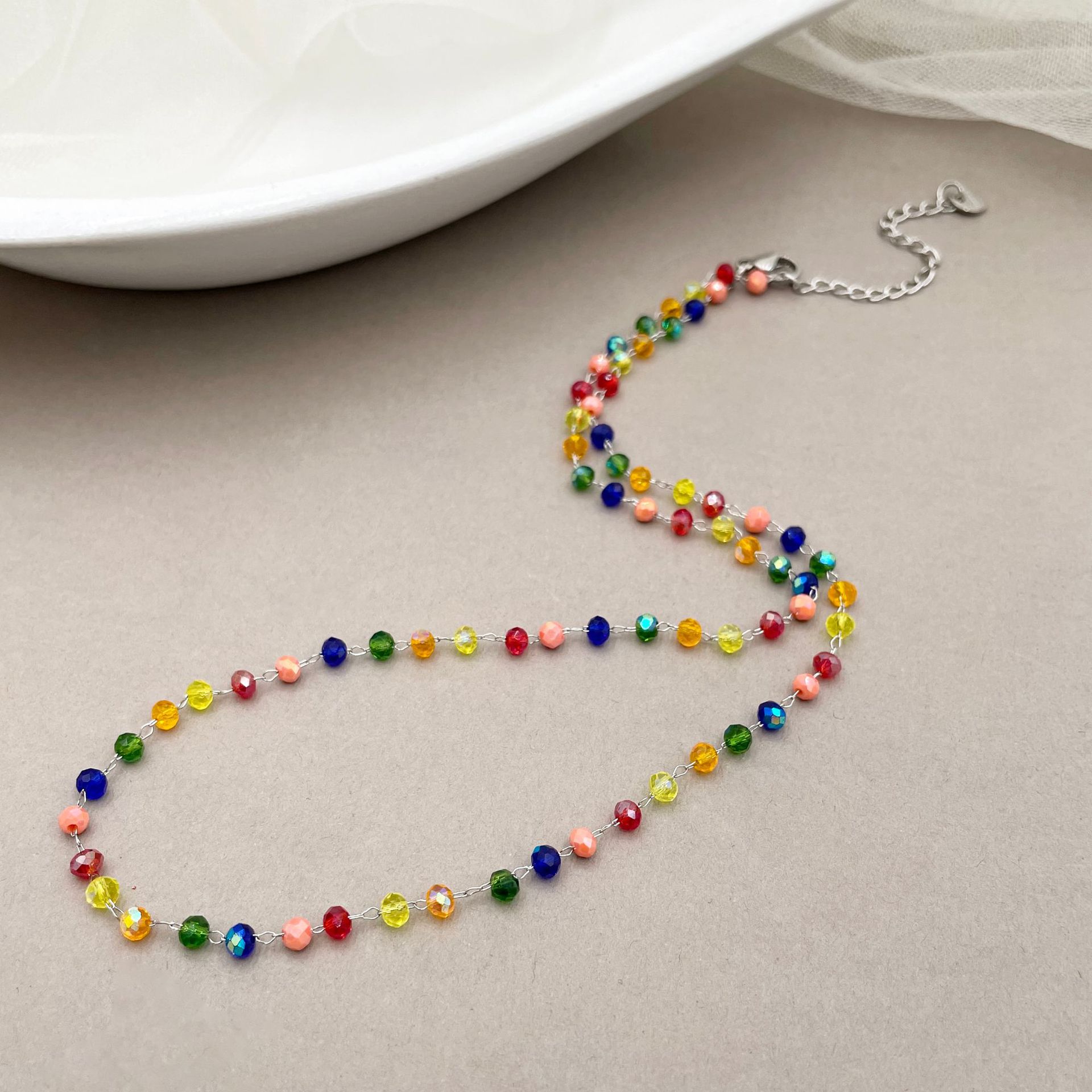 Simple Style Geometric Stainless Steel Tassel Plating Chain Necklace 1 Piece