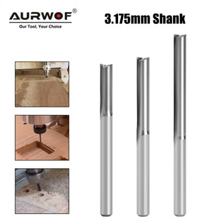 3.175 straight groove double-edged milling cutter density board cutting cutter integral alloy milling cutter woodworking grooving engraving machine cutter