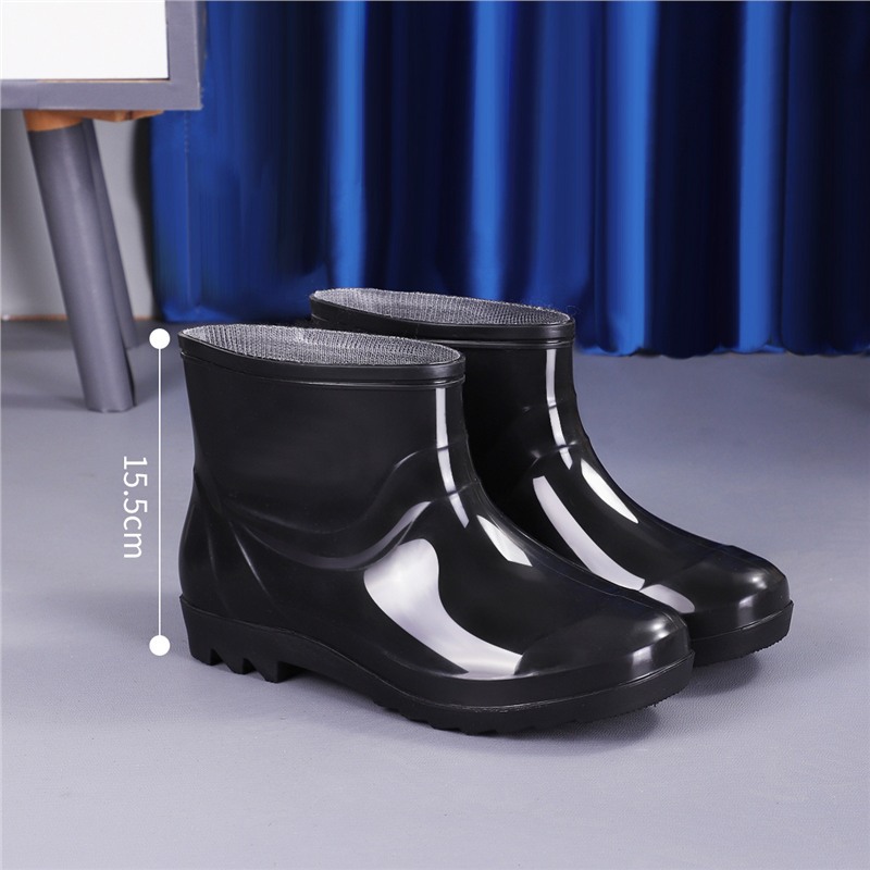 Comercio exterior de alto tubo de protección laboral para hombres zapatos de lluvia gruesos zapatos de lluvia impermeables al aire libre anti-deslizante extra alto calentamiento de lana zapatos de agua