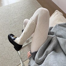 奶色连裤袜miu系秋冬季加厚保暖针织外穿镂空菱格丝袜打底裤袜女