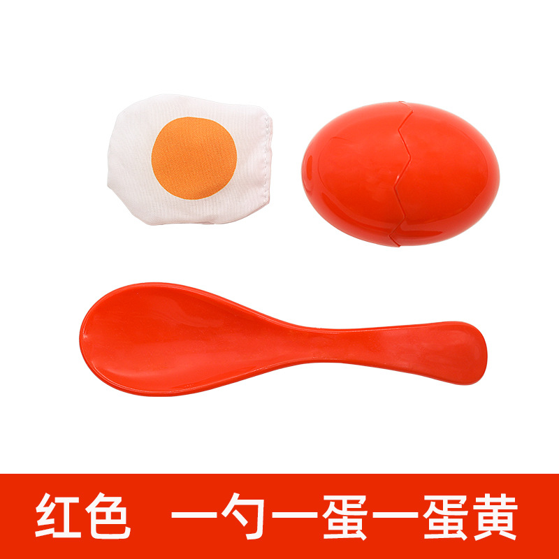 Kindergarten diversión deportes apoyo huevo equilibrio cuchara corriendo juego al aire libre juguete para niños equipo de entrenamiento sensorial