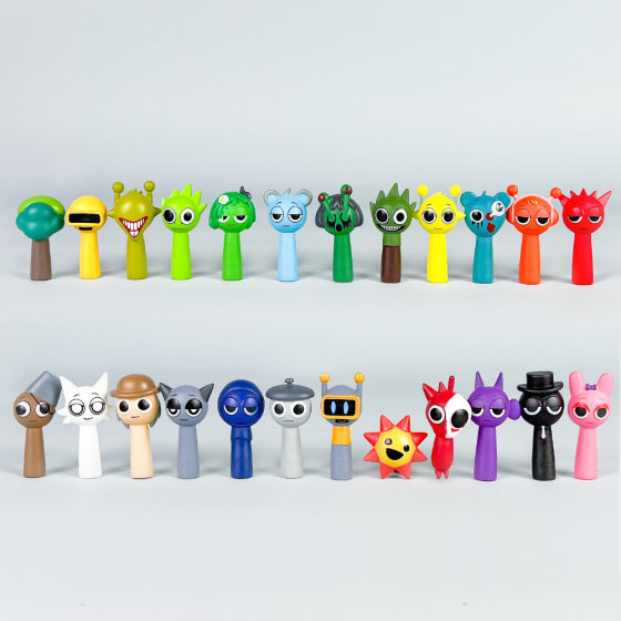 Cross-border rhythm box pvc hand-held music game doll peripheral model ornaments Depler Simonjie wholesale