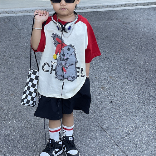 Mengkesu boys short-sleeved T-shirt summer clothes summer new boys summer children's clothing children's handsome tops summer