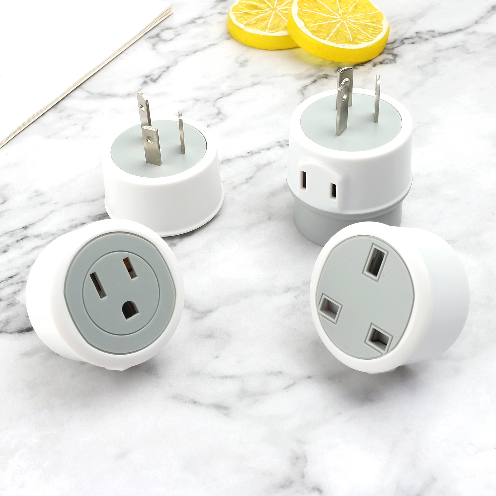 电商小插头全球通用转换插头美规转欧规插座转换器多功能插头批发