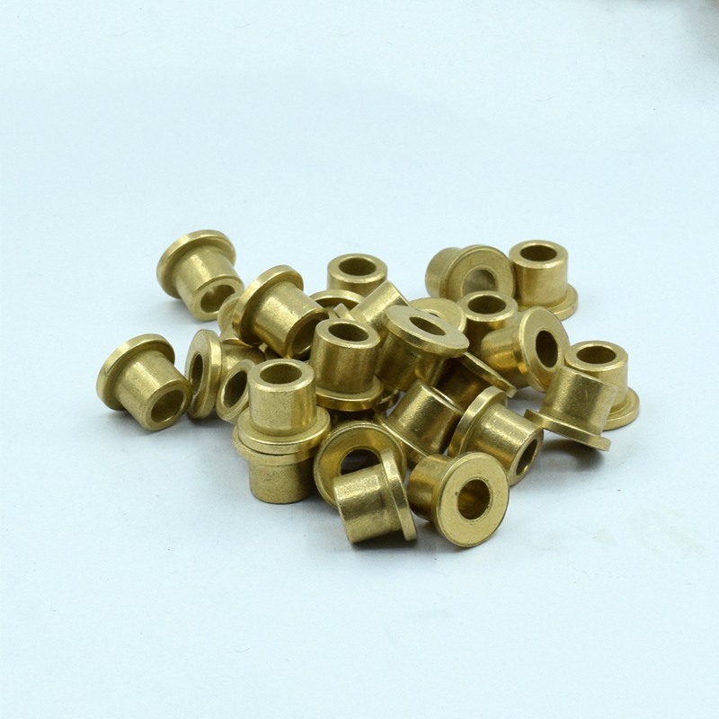 3YV54TF1粉末冶金含油轴承法兰台阶带肩铜套挡边衬套内6 8 10 12