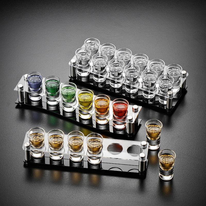 Tazas de vino de bala de bar KTV lujoso acrílico de alta calidad tazas de vino blanco conjunto de estante de vino tazas de tiro tazas de vino pequeñas