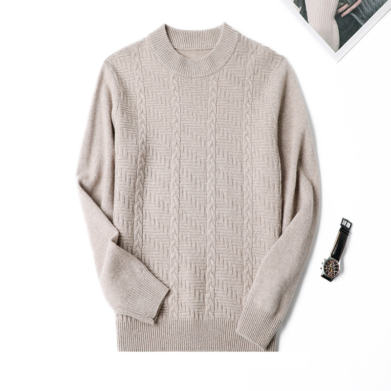 Woolen winter knitted soft keep warm casual solid color sweater