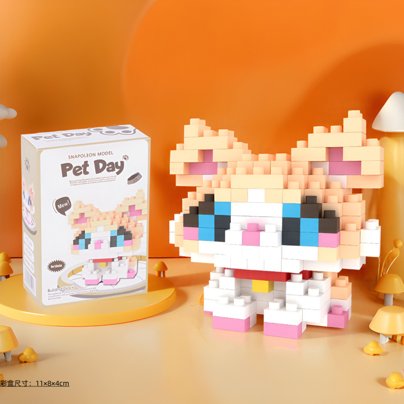 レゴビルディングブロック、小さな粒子ビルディングブロック、ステッチ漫画ブラインドボックスビルディングブロック、男の子と女の子向けの子供用知育玩具と互換性があります。|undefined