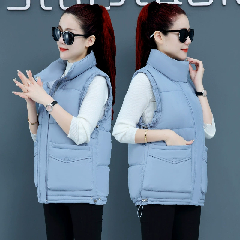 Осень/Зима 2022 Новый пуховый жилет из хлопка, женский короткий теплый Приталенный жилет, модный жилет