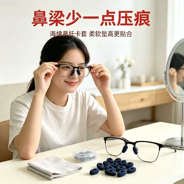 Eyeglass sponge nose pad cover, anti-slip, sweat-absorbing, anti-pressure marks, metal frame eyeglass pad accessories