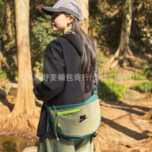 跨境NK新款简约休闲撞色百搭男女单肩包斜挎包休闲户外包大容量