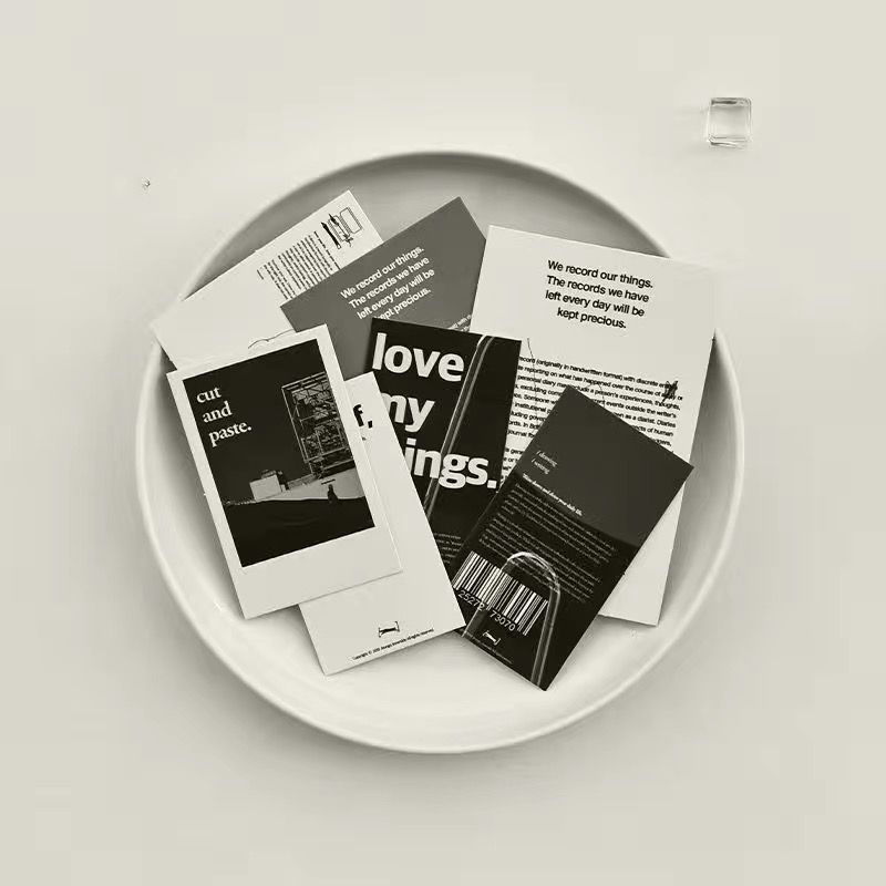 북유럽풍 접시 + 흑백 카드