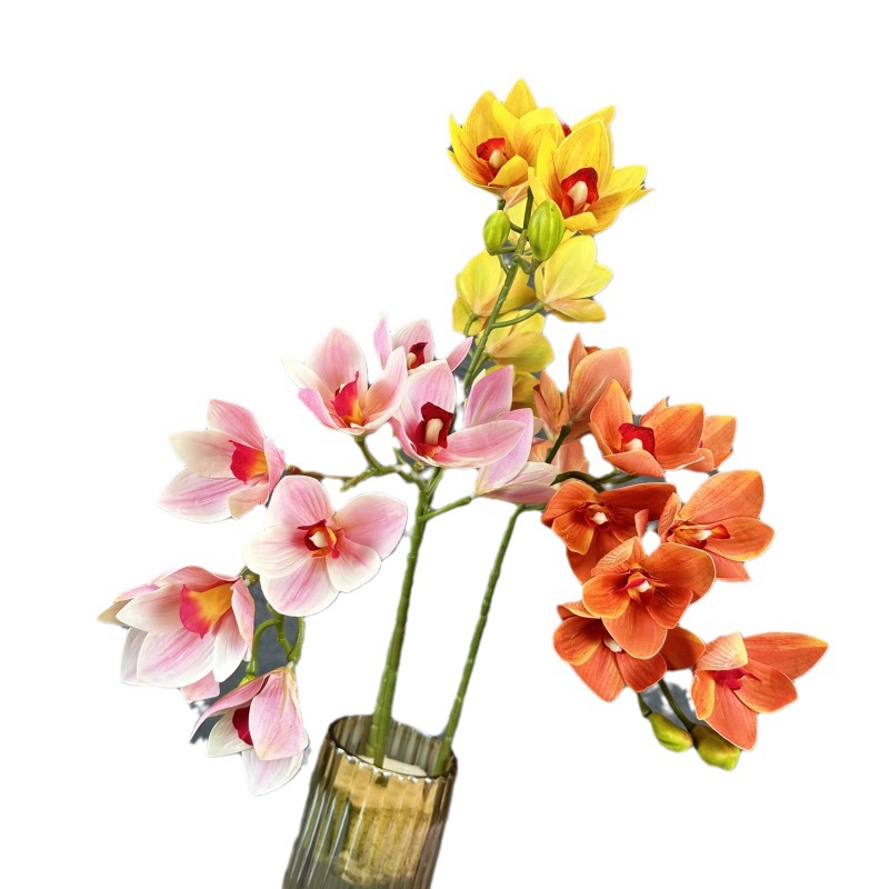 10 platillos Sensación artificial flor 3D impresión película Magnolia Home Dress Up flor arreglo props flor falsa al por mayor
