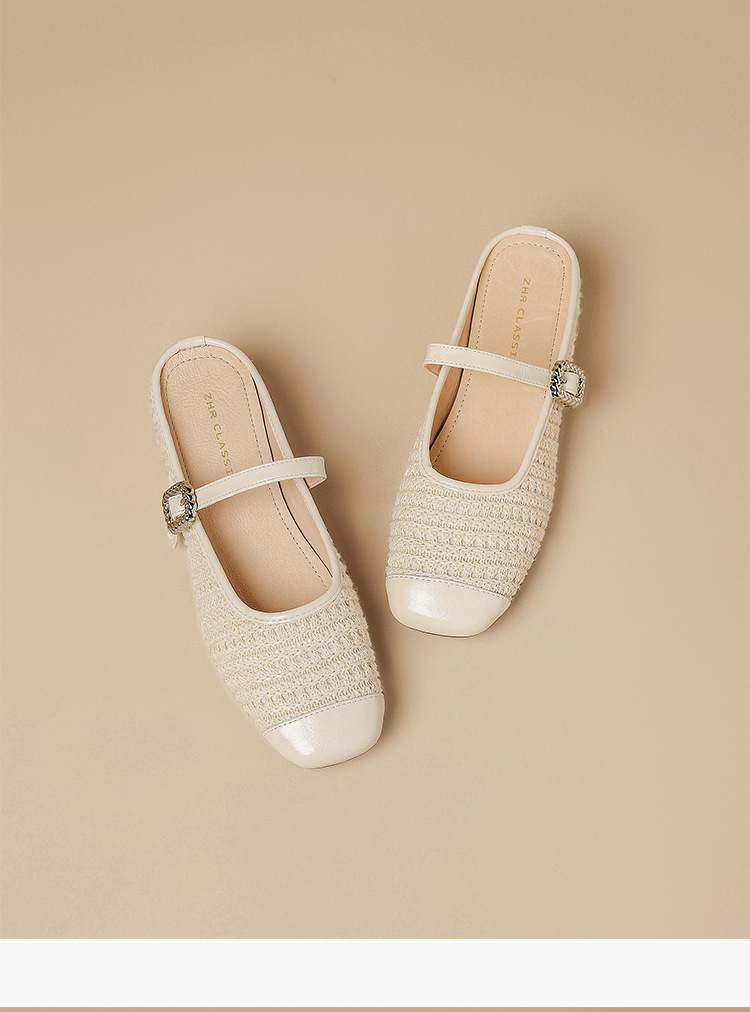 Sandal nữ hở mũi đính đá chuỗi mắt xích phong cách Pháp — MN33 màu vàng chi tiết 19