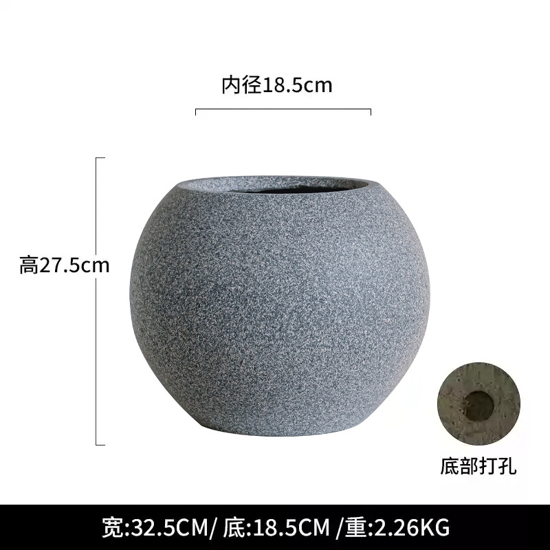 Gran calibre creativo maceta de cemento de magnesio de alta gama lujo ligero minimalista sala de estar balcón patio terraza decoración de la casa en maceta