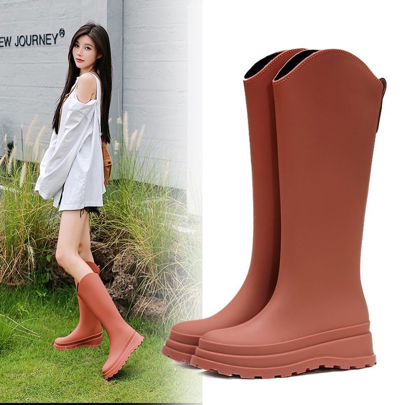 핑크-480 롱 레인부츠