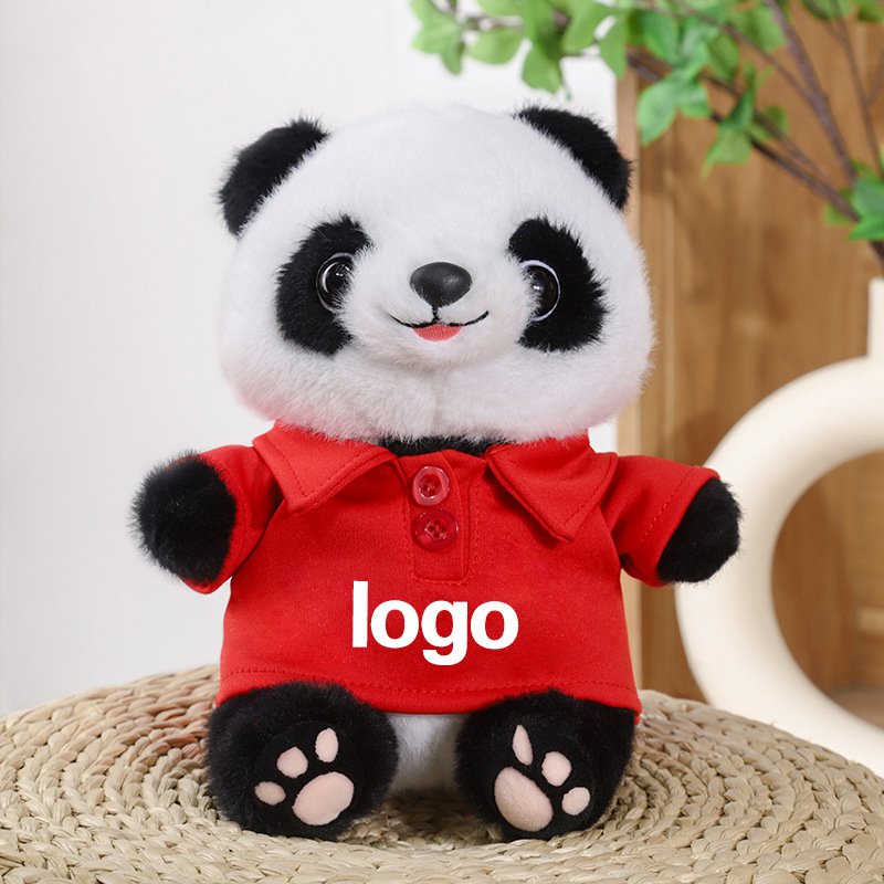 Juguetes de peluche Panda LOGO Coche 4s Tienda Juguetes Lindo Panda Simulado Muñeca Panda Regalo