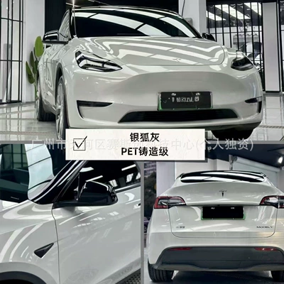 Film for Full Car Wrapping, Auto Color Change Film - silver-fox-gray-152m-x-1m