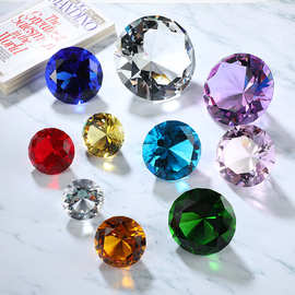 简约K9水晶钻石工艺品家居桌面摆件软装饰品多种颜色钻石厂家批发