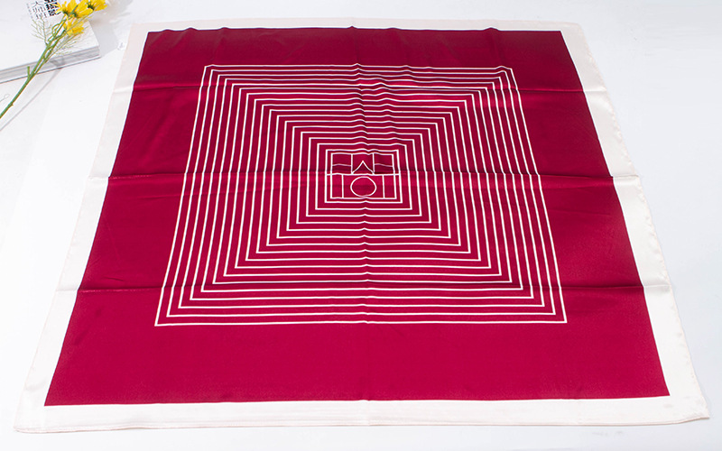 Seidenschal für Damen, Frühling/Sommer, Seidenimitat, bedruckt, Flugbegleiter-Schal, 90 x 90 cm, großer quadratischer Schal mit Handgeschenk_voghion.com