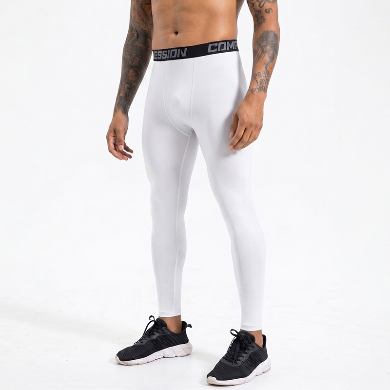 Pantalones cortos de compresión de verano, pantalones rápidos de secado para hombres, presión de correr de maratón, pantalones elásticos de cintura alta, pantalones de acondicionamiento físico