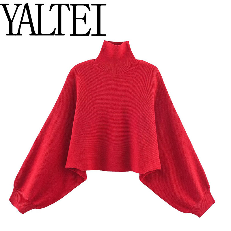 Yaltei Cross-Border Aliexpress Ins European and American Export Women's Fashion Versatile Wide-Sleeved Knitwear 289318560