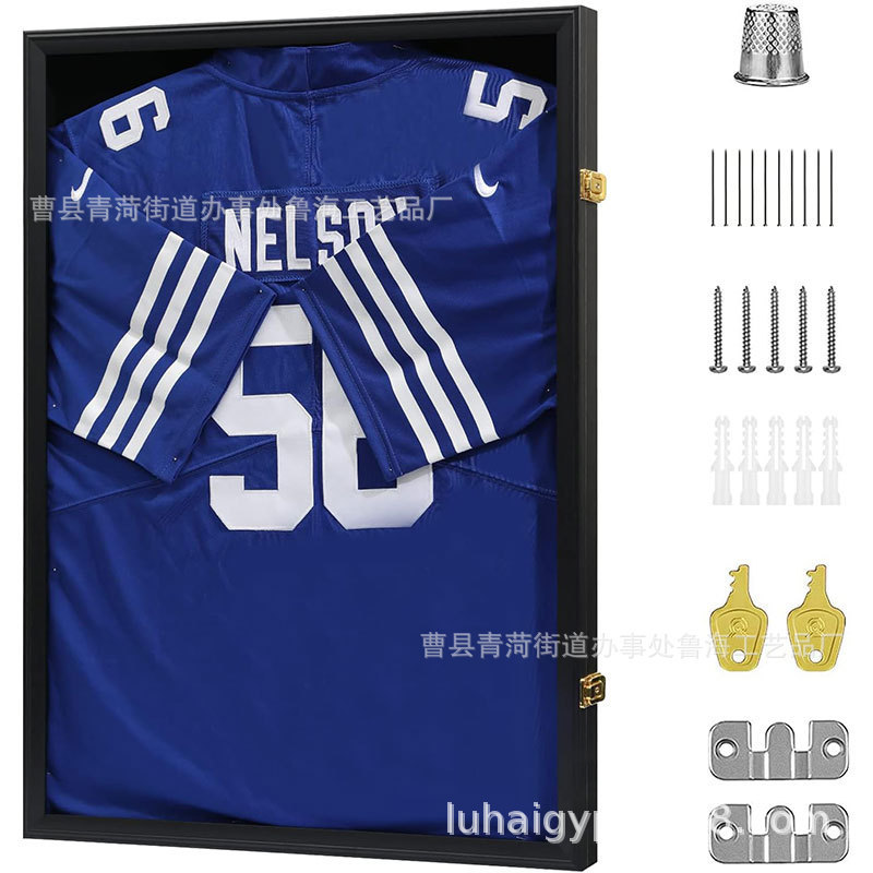 Wooden Jersey display photo frame Jersey frame display box Football Jersey shadow box Jersey display frame
