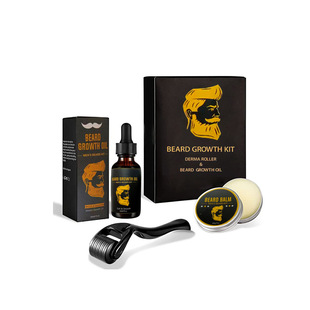 Beard Set Beard Scented Beard Wax Beard Beard Roller Beard Care 3-Piece Set