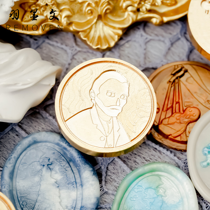 Original Engraved Hot_stamp Seal Multi-layer Relief Art New Gift Letter Card Handmade Journal DIY Oil Painting Stamp