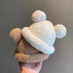 寶寶帽子ins卡通米奇帽子小熊耳朵可愛毛絨帽韓版潮嬰幼兒保暖帽