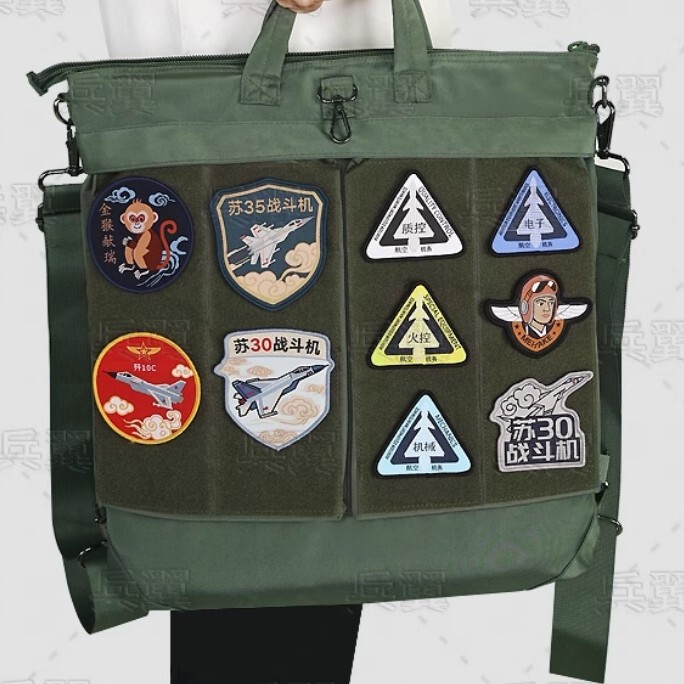 Pilot Helmet Bag, Air Show Waterproof Cross-Body Backpack, Business Computer Bag, Large-Capacity Tablet Aviation Handbag