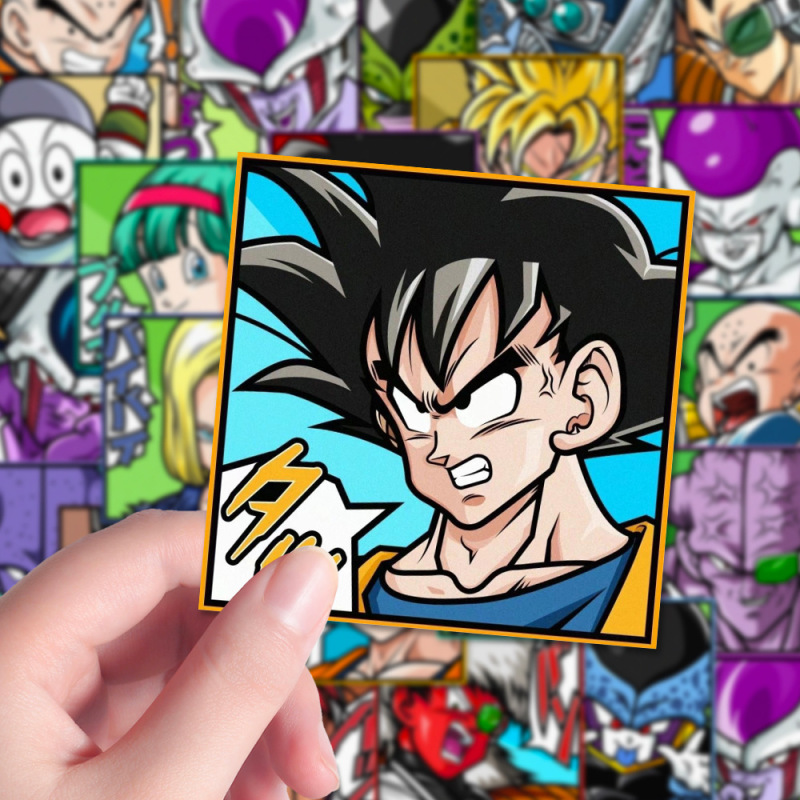 クラシックアニメドラゴンボールのキャラクターステッカー、インスタ映え、粘着式、iPad、スマホケース、壁DIY、アニメグッズ|undefined