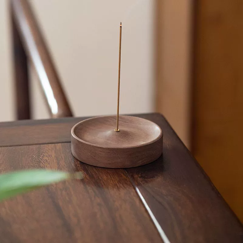 Black walnut family line incense base solid wood wire incense burner tea ceremony Zen flavor plug sandalwood fragrant fragrant fragrant fragrant fragrant