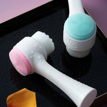 3D Bilateral Silicone Facial Cleanser Manual Massage Facial