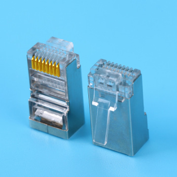 ����������ͨ��ˮ��ͷCAT5 RJ45 EZ����Խ�ͷ8P8C���δ���ˮ��ͷ