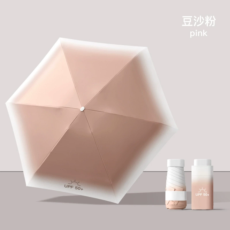 Umbrella solar-powered, small capsule, increased thickness, sun protection, UF-protection, gradient