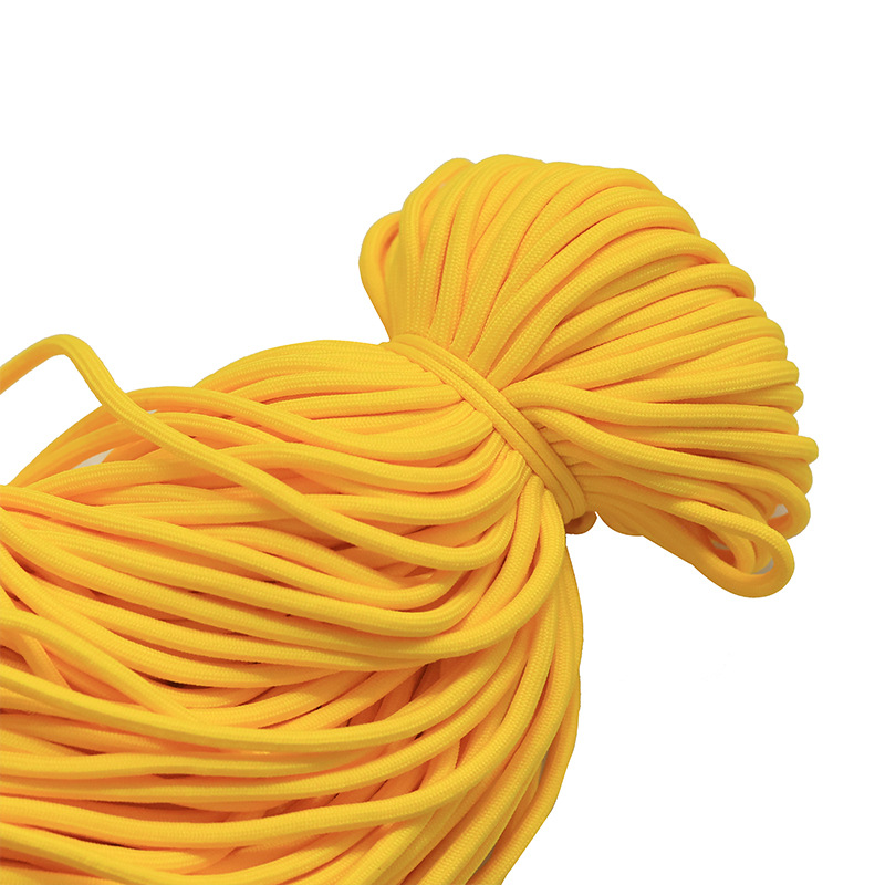 Cuerdas de poliéster coloridas de 5 mm cuerdas redondas cuerdas de agrupación resistentes al desgaste DIY cuerdas tejidas a mano colgante de llaver creativo
