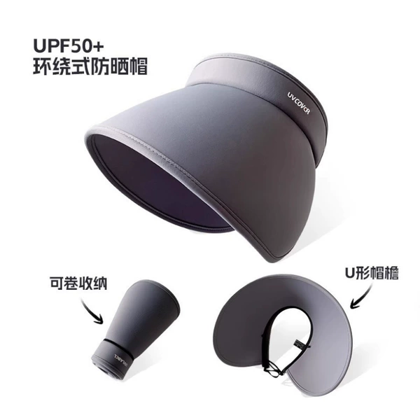 180° surround sun protection hat---dark gray